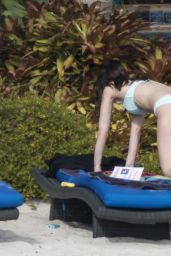 Dakota Johnson in a Pale Blue Bikini - Vacation in Florida 4/3/2017