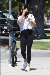 Dakota Johnson in Tights Heads to the Gym in LA 4/23/2017
