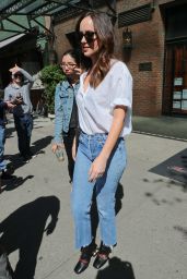 Dakota Johnson Street Style - Leaving Her Hotel in New York 04/28/2017