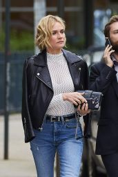 Diane Kruger in a Prada Clutch in NYC 4/23/2017