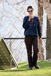 Elle Fanning - Filming Scenes for a New Movie in Upstate NY 4/13/2017