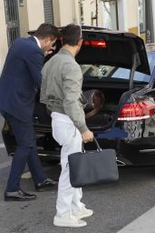 Eva Longoria and Jose Antonio Baston - Arrive at Their Hotel in Madrid 4/3/2017