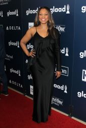 Garcelle Beauvais at GLAAD Media Awards 2017 in Los Angeles