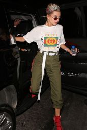 Hailey Baldwin - Arriving to John Mayer Private Party in LA 4/21/2017