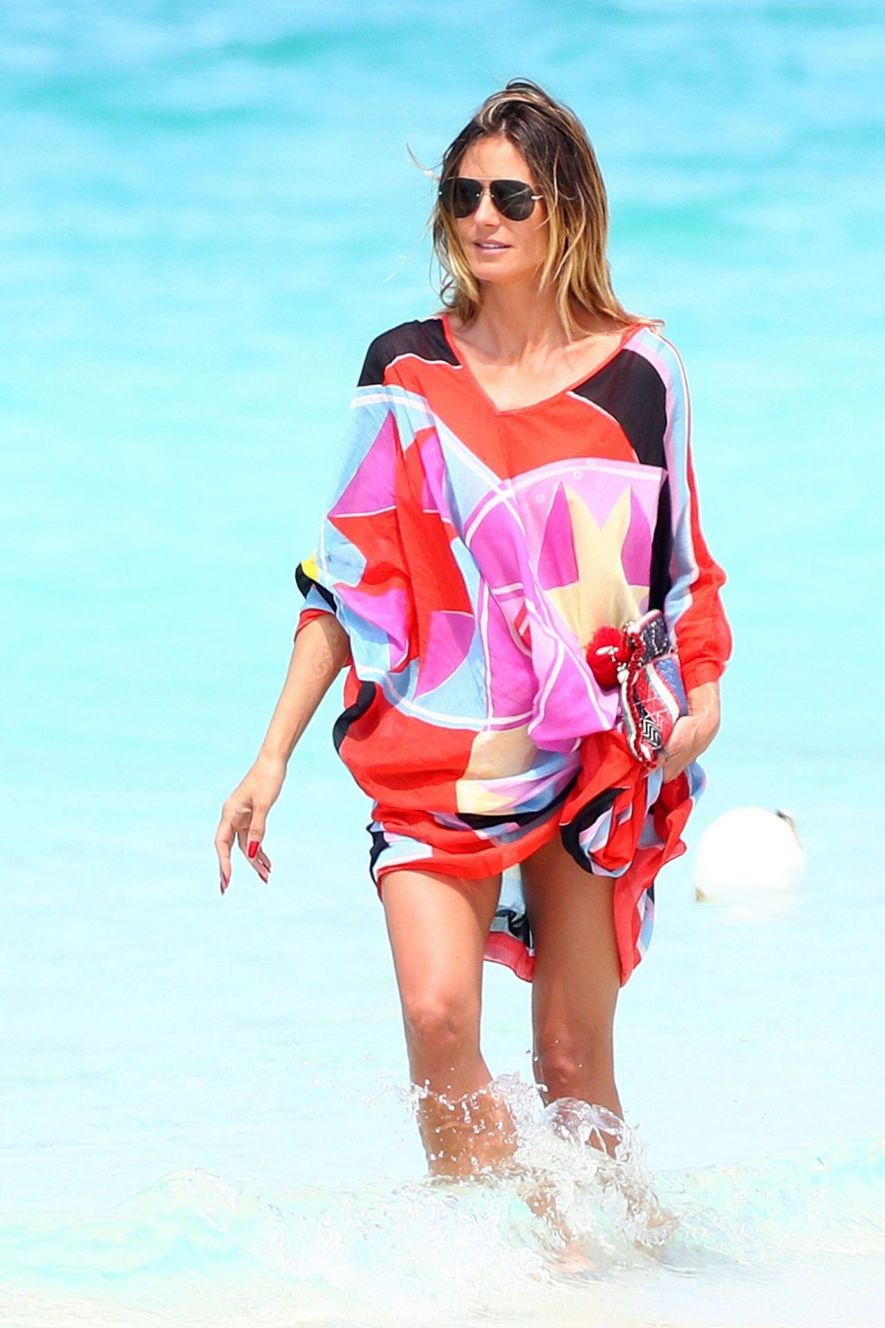 Heidi Klum In Bikini At The Beach On Turks And Caicos Islands 4 6 2017
