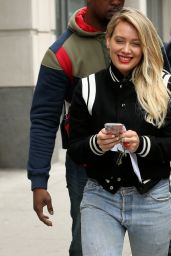 Hilary Duff Street Style - Heads to "Younger" Set in New York 4/5/2017