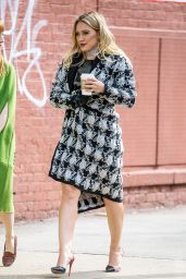 Hilary Duff With Her Co-Star Molly Bernard - Filming For New Season of "Younger" TV in NYC 4/3/2017