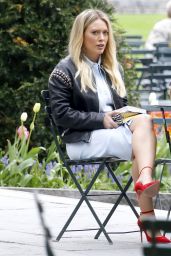 Hilary Duff - "Younger" Set in Bryant Park, New York City 04/24/2017