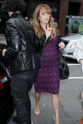 Jane Seymour Wears Leather Jacket at NBC