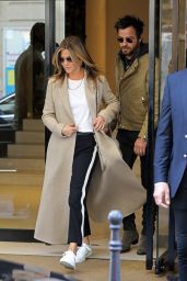 Jennifer Aniston and Justin Theroux - Leaving the Chanel Store in Paris 4/12/2017