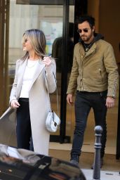 Jennifer Aniston and Justin Theroux - Leaving the Chanel Store in Paris 4/12/2017
