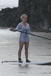 Kendra Wilkinson in Swimsuit - Paddle Boarding in Hawaii, April 2017