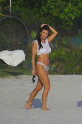 Kim and Kourtney Kardashian on the Beach in Mexico 04/26/2017 