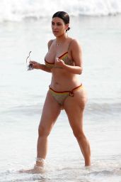 Kim Kardashian in Bikini - Beach in Tulum, Mexico 4/24/2017
