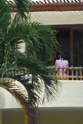Kim Kardashian in Bikini - Lounging by the Pool at Casa Aramara 04/26/2017