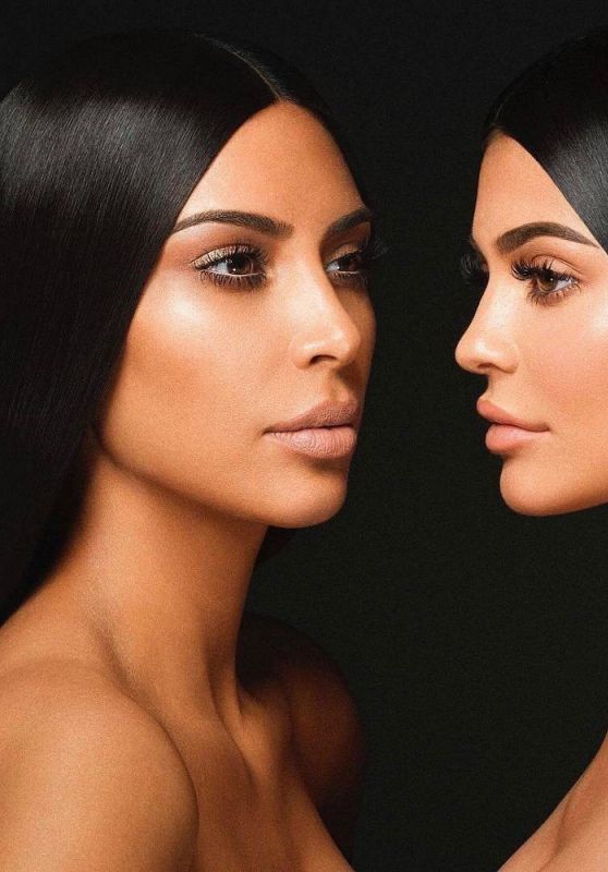 Kim Kardashian & Kylie Jenner - Photoshoot for Kylie Cosmetics 2017