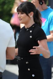 Lea Michele - Filming for EXTRA TV Show in Los Angeles 4/13/2017