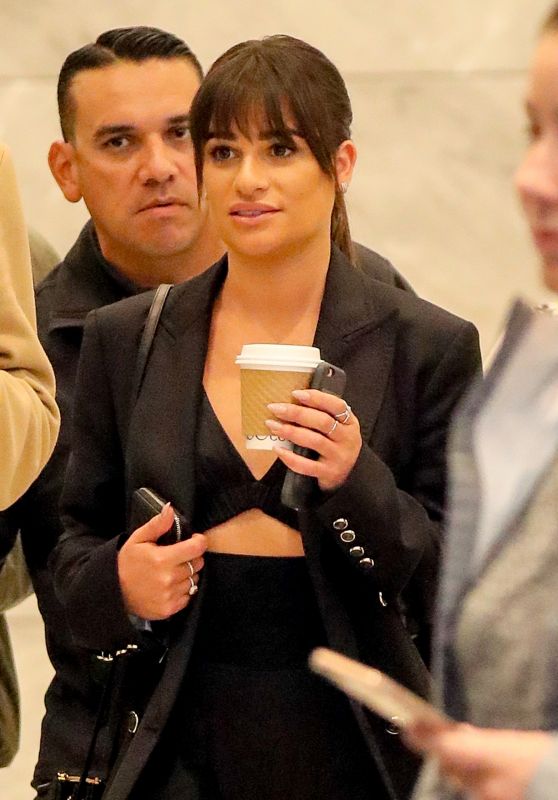 Lea Michele - Goes For a Coffee With Friends in NY 04/26/2017