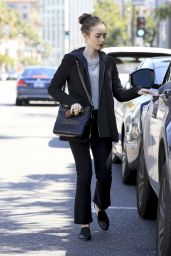 Lily Collins Casual Style - Beverly Hills 4/4/2017 