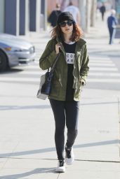 Lily Collins Street Style - Beverly Hills, CA 4/4/2017