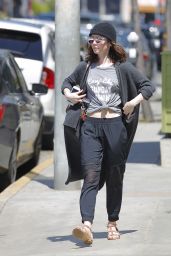 Lily Collins Strolled in LA 4/2/2017