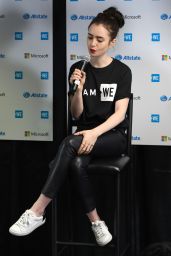 Lily Collins - We Day Founder Craig Kielburger for Q&A in Seattle 4/21/2017