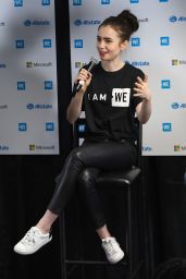 Lily Collins - We Day Founder Craig Kielburger for Q&A in Seattle 4/21/2017