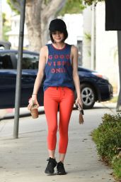 Lucy Hale in Spandex - Out in Los Angeles 4/13/2017