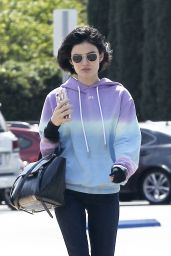 Lucy Hale Street Style - Grabbing Her Morning Coffee in LA 04/25/2017