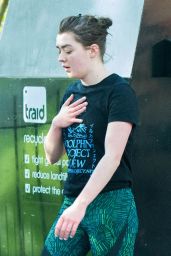 Maisie Williams - Goes Jogging in Hackney, London 4/6/2017