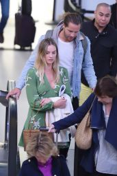Margot Robbie and Husband Tom Ackerley Arrive in NY 4/23/2017
