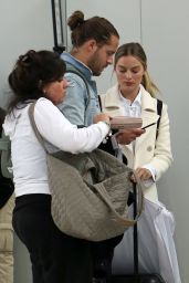 Margot Robbie and Husband Tom Ackerley - Catch a Flight out of New York 04/26/2017