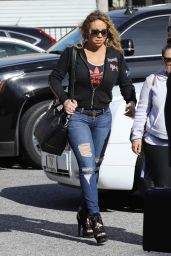 Mariah Carey in Ripped Jeans - Outin Beverly Hills 04/27/2017