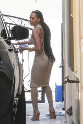 Melanie Brown Arrives at a Friends House in Beverly Hills 4/5/2017