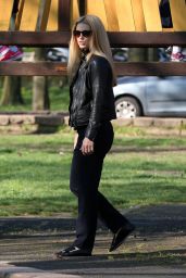 Michelle Hunziker at the Park in Milan, Italy 4/3/2017