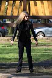 Michelle Hunziker at the Park in Milan, Italy 4/3/2017