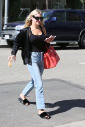 Morgan Stewart Street Style - Leaving M Cafe in Beverly Hills 3/31/2017