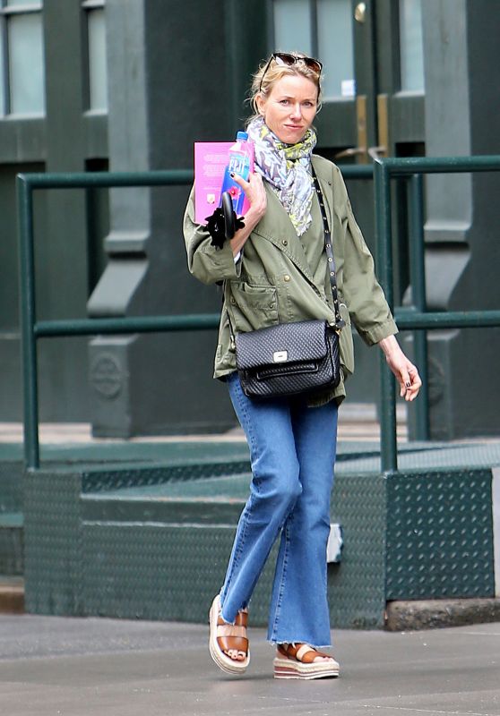 Naomi Watts With Her Book in Her Hand - Tribeca in New York City 4/12/2017