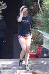 Paris Jackson Leggy in Shorts - Filming at the "Black Dahlia" House in Los Angeles 4/20/2017