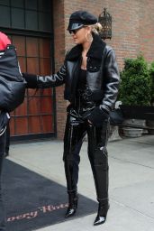 Rita Ora in an all Black Outfit  - Arriving For a Photoshoot in NY 04/27/2017