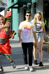 Sophie Turner and Joe Jonas Heading to a Coffee Shop in West Hollywood 4/11/2017