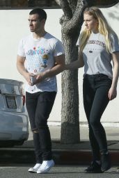 Sophie Turner Out With Joe Jonas Walking Up and Down Ventura Blvd in LA 4/2/2017