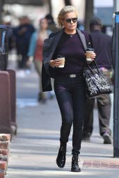 Yolanda Hadid Carrying a Celine Handbag in New York City 4/10/2017