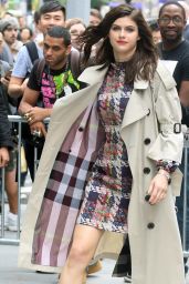 Alexandra Daddario in Mini Dress - New York City 05/24/2017