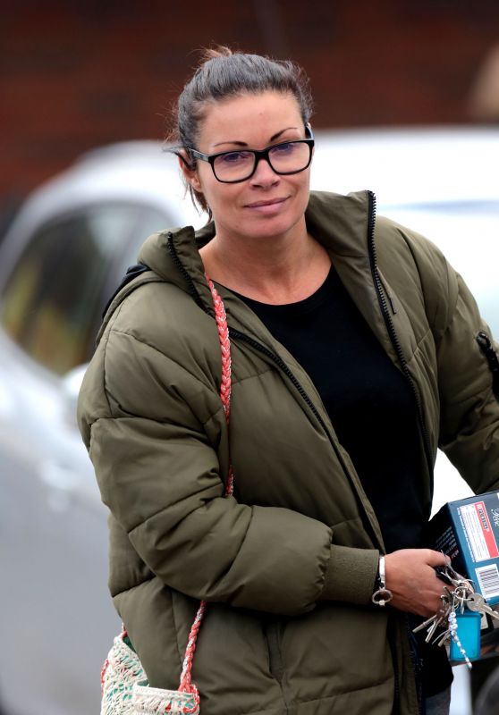 Alison King - Leaving Sainsburys With Her Grocery Shopping, Wilmslow 05/08/2017