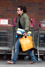 Alison King - Leaving Sainsburys With Her Grocery Shopping, Wilmslow 05/08/2017