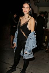 Amelia Hamlin in a Denim Jacket at Delilah in West Hollywood 05/11/2017