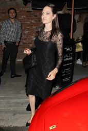 Angelina Jolie Night Out Style - Leaving TAO Beauty & Essex in West Hollywood 05/14/2017
