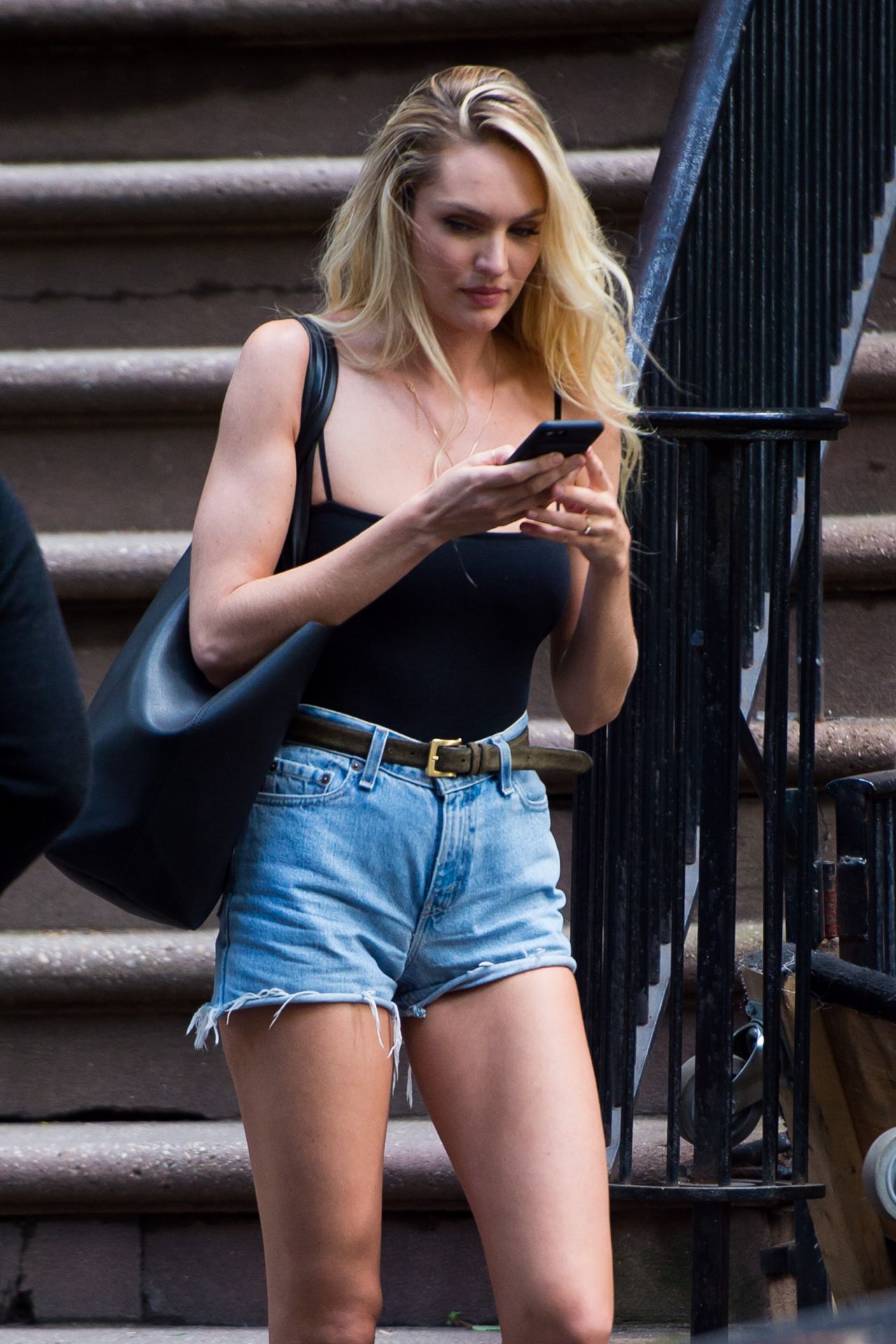 Candice Swanepoel Leggy In Jeans Shorts Out In Nyc 05262017 • Celebmafia