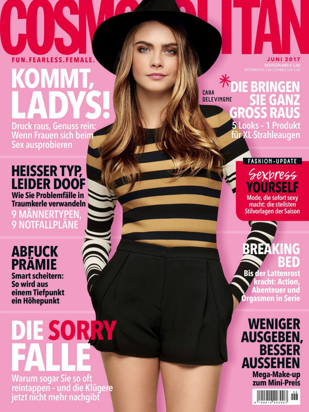 Cara Delevingne - Cosmopolitan Magazine Germany June 2017 Issue